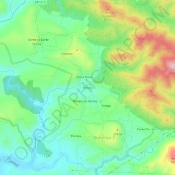 Pirineu topographic map, elevation, terrain