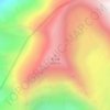 贡子峰 topographic map, elevation, terrain