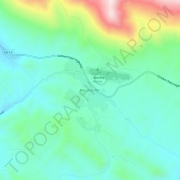 Mount Bullion topographic map, elevation, terrain