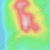 Slieve Binnian topographic map, elevation, terrain