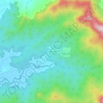 Canaynayan topographic map, elevation, terrain