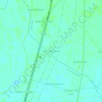 Goth Halepoto topographic map, elevation, terrain