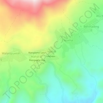 Mahal topographic map, elevation, terrain