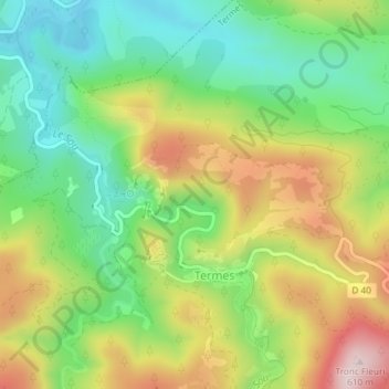 La Boulièro topographic map, elevation, terrain
