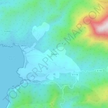 Pisinale topographic map, elevation, terrain