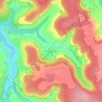 Vitry-en-Montagne topographic map, elevation, terrain