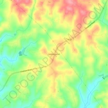 Leatherwood topographic map, elevation, terrain
