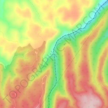 Craddock topographic map, elevation, terrain