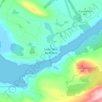 Lettermacaward topographic map, elevation, terrain