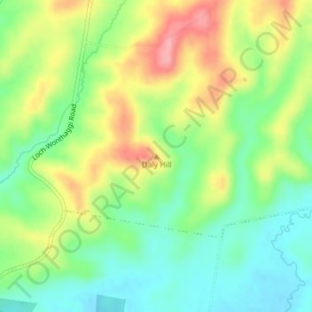 Daly Hill topographic map, elevation, terrain