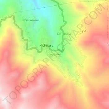 Cata Corral topographic map, elevation, terrain