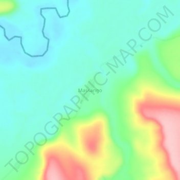 Massango topographic map, elevation, terrain