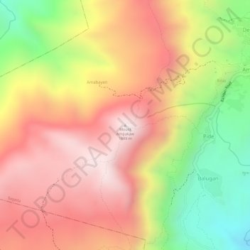Mount Ampakaw topographic map, elevation, terrain