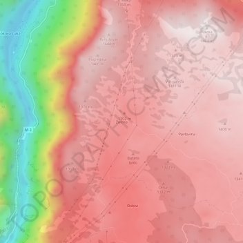 Žeično topographic map, elevation, terrain