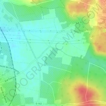 Les Gardes topographic map, elevation, terrain