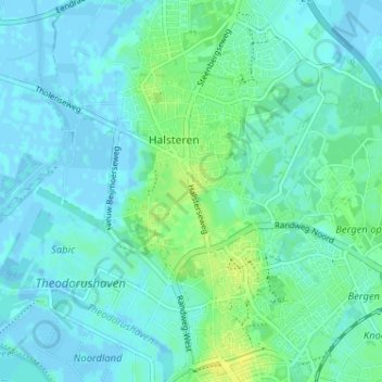 Nieuwe Molen topographic map, elevation, terrain