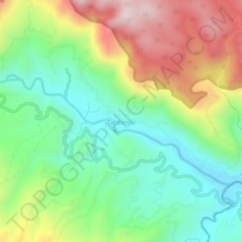 Tabbinjai topographic map, elevation, terrain