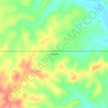 Cornertown topographic map, elevation, terrain