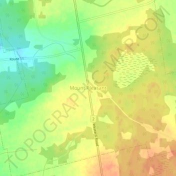 Mount Pleasant topographic map, elevation, terrain
