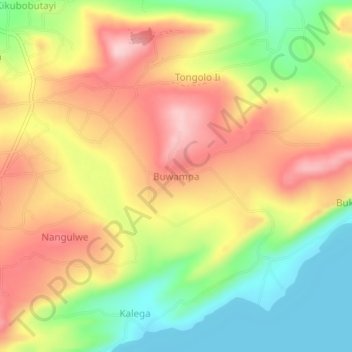 Buwampa topographic map, elevation, terrain