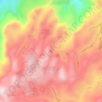 Sa topographic map, elevation, terrain