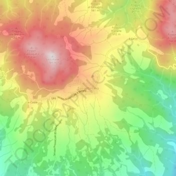 Sassofortino topographic map, elevation, terrain