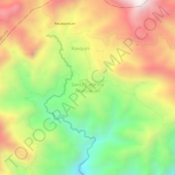 Santa Catarina Ixtahuacán topographic map, elevation, terrain