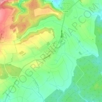 Engelswies topographic map, elevation, terrain