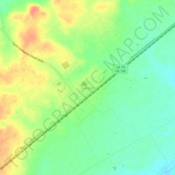 Gause topographic map, elevation, terrain