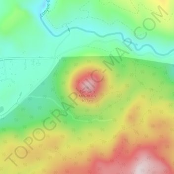 Tumtum Mountain topographic map, elevation, terrain