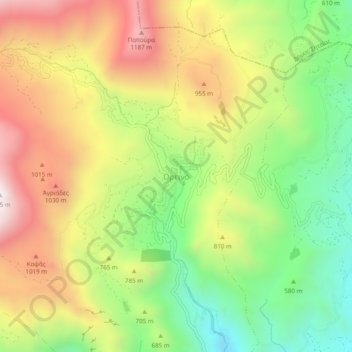 Orino topographic map, elevation, terrain
