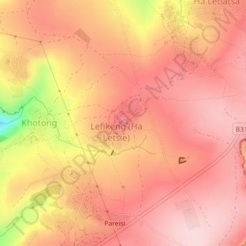 Thuathe Rock topographic map, elevation, terrain