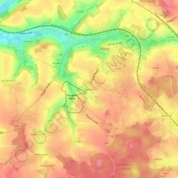 Salaberg topographic map, elevation, terrain