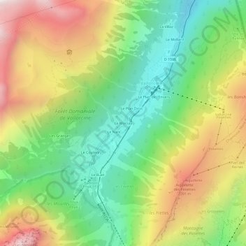 Le Morzay topographic map, elevation, terrain