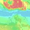 Chapeau topographic map, elevation, terrain