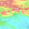 Sliven topographic map, elevation, terrain