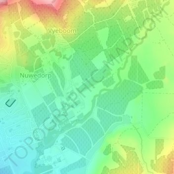 Lourensford Estate topographic map, elevation, terrain