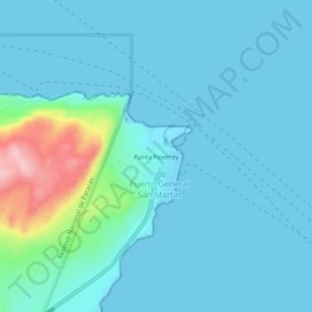 Punta Pejerrey topographic map, elevation, terrain