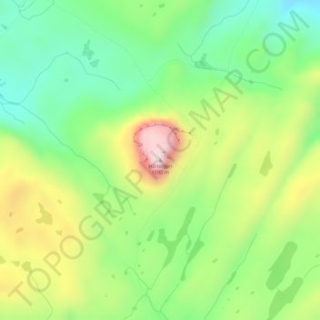 Hårteigen topographic map, elevation, terrain