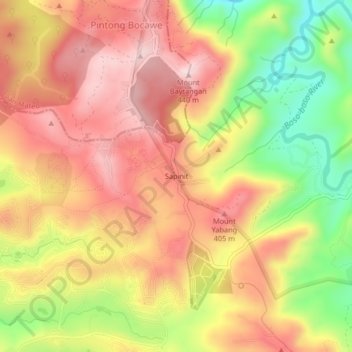 Sapinit topographic map, elevation, terrain