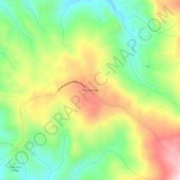 The Springs topographic map, elevation, terrain