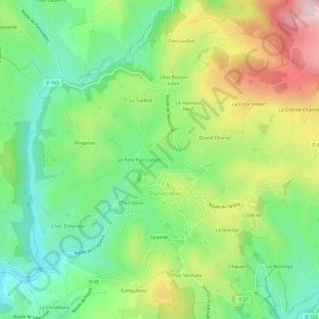 Chez Mathy topographic map, elevation, terrain