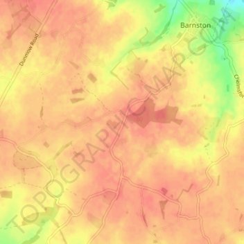 Bishops Green topographic map, elevation, terrain