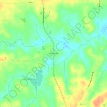 Woodcraft topographic map, elevation, terrain