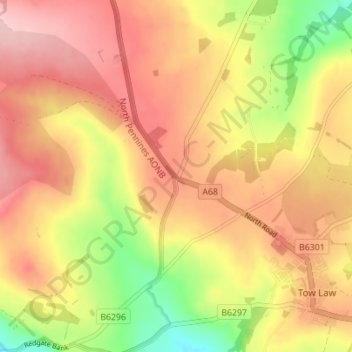 High Stoop topographic map, elevation, terrain