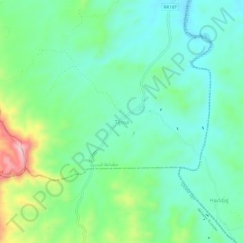Tidjma topographic map, elevation, terrain