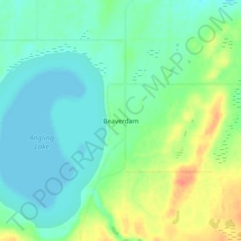 Beaverdam topographic map, elevation, terrain