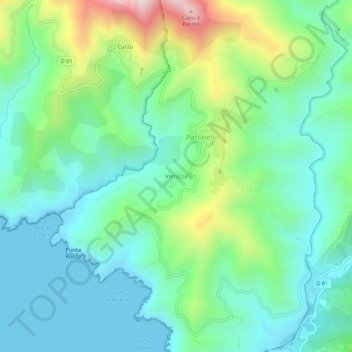 Vetriccia topographic map, elevation, terrain