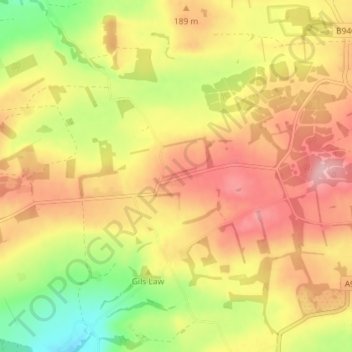 New Gilston topographic map, elevation, terrain