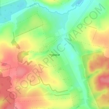 Чурики topographic map, elevation, terrain